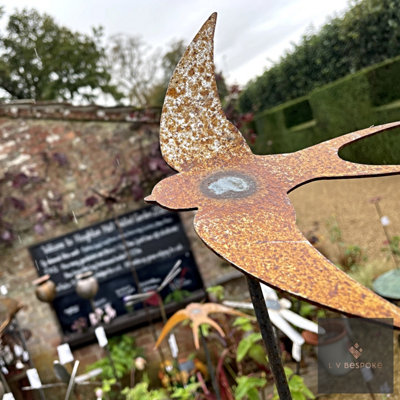LV Bespoke Short Swallow Metal Garden Stake from B&Q