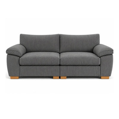 BlissFurniture Ltd Amalfi 2 Seater Split Sofa Soft Fabric In Grey from B&Q