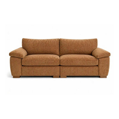 BlissFurniture Ltd Amalfi 3 Seater Split Sofa Soft Fabric In Beige from B&Q