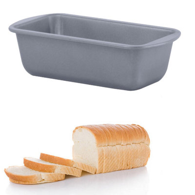 HEATON WHOLESALE 3 X Non-Stick Fridge & Freezer Safe 2Lb Rectangular Bread Loaf Tin from B&Q