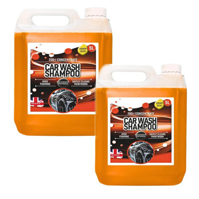 HEATON WHOLESALE 4 X 5L Cherry Scent Car Wash Shampoo Remove Grime Road Dirt from B&Q