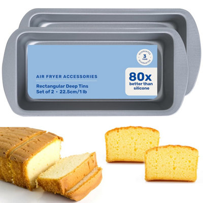 HEATON WHOLESALE 6 X Deep Non-Stick Rectangular Air Fryer Baking & Roasting Pan from B&Q