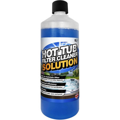 HEATON WHOLESALE 1 X 1 Litre Handy Size Hot Tub Filter Cleaning Solution Removes Grease & Oil from B&Q