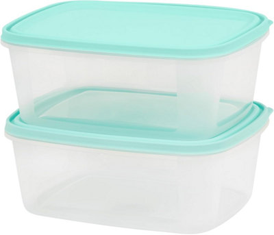 HEATON WHOLESALE 8 X 1L Reusable Microwave Safe Plastic Food Containers Complete Wit Airtight Lids