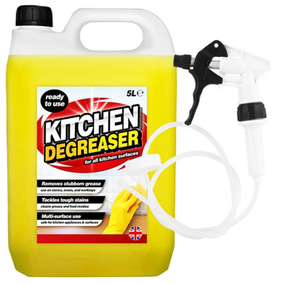 HEATON WHOLESALE 1 X 5L Kitchen Degreaser Tackles Tough Stains & Stubborn Grease Complete With Hose Trigger from B&Q