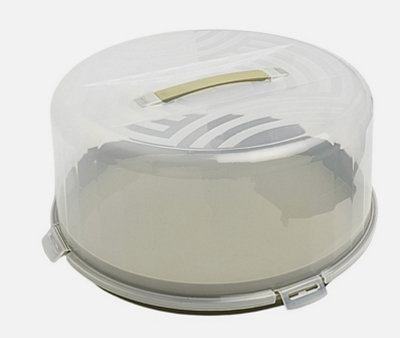 B2C Plastic Round Cake Box Carrier Container Brithday Party Baking Cupcakes Storage from B&Q