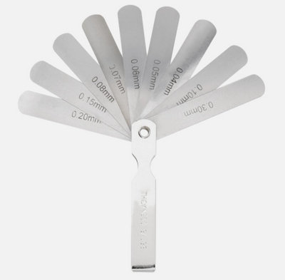 B2C Feeler Gauge 9/31 Blades With Locking Nut Metric Gap Measure Workshop Garage 9 Plates from B&Q