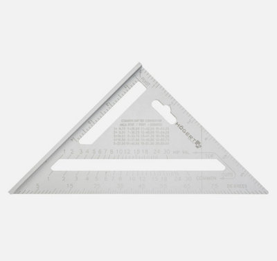 B2C Square Measure Carpenter's Squares Roofing Aluminum Combination Angle Tool Protractor Miter Framing 185 mm from B&Q