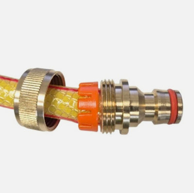 B2C Brass Hose End Quick Connector 1/2" Male Nipple Fitting For Garden Irrigation from B&Q
