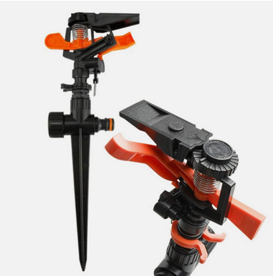 B2C 360 Pulsating Garden Lawn Sprinkler Adjustable On Spike 27M Garden Irrigation from B&Q