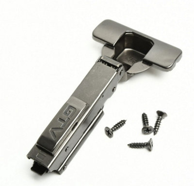 B&Q -  Straight Cabinet Hinge 3D Adjust Silent Close Black Finish Furniture Door Clip 20 Hinges