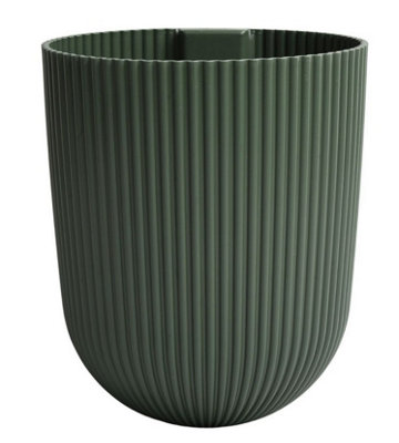 Prosperplast (Pine Green) Wall Mounted Flower Pot Planter Plastic Hanging Basket Grooved Texture - Image 3
