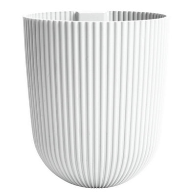 Prosperplast (White) Wall Mounted Flower Pot Planter Plastic Hanging Basket Grooved Texture - Image 3