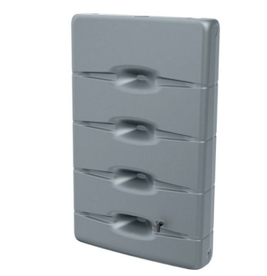 B2C Water Butt Rainwater Collector Wall Mounted Tank 400L Flat Slim Container Grey from B&Q