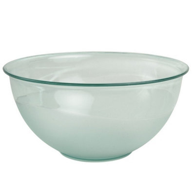 B&Q -  Plastic Salad Bowl Food Serving Baking Fruit Round Kitchen Bowls Green Medium 1