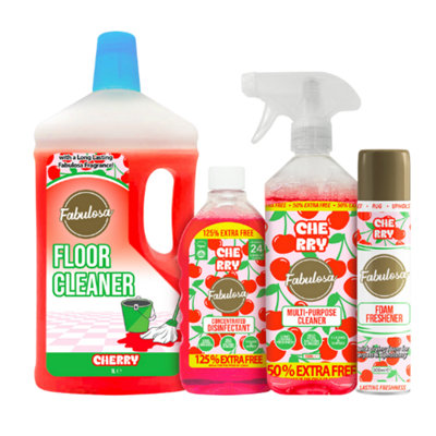 Fabulosa Fruity Cherry Household Cleaning Bundle 4 Piece from B&Q