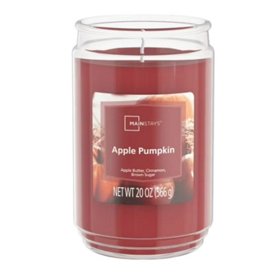 Mainstays Apple Pumpkin Scented Candle 566G Glass Jar from B&Q