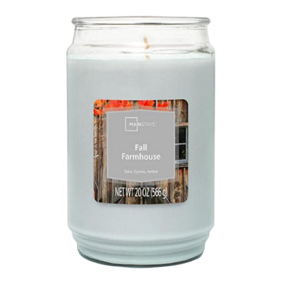Mainstays Fall Farmhouse Scented Candle 566G Glass Jar from B&Q