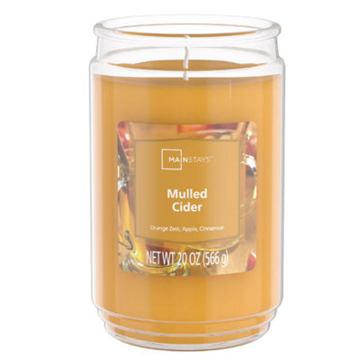 Mainstays Mulled Cider Scented Candle 566G Glass Jar from B&Q