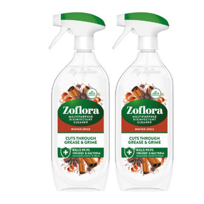 Zoflora Winter Spice Concentrated Disinfectant 2 Pack 800Ml Multi Surface Cleaner from B&Q