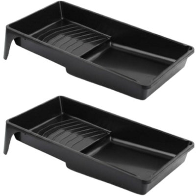 Superpetstoreuk247 Black Inch Professional Plastic Roller Tray Decorators Painting Paint Tray Pack Of 2 Size 4 B&Q