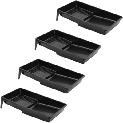 Superpetstoreuk247 Black Inch Professional Plastic Roller Tray Decorators Painting Paint Tray Pack Of Size 4 B&Q