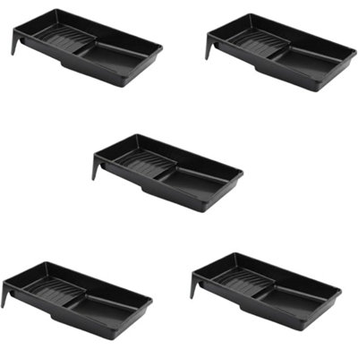 Superpetstoreuk247 Black Inch Professional Plastic Roller Tray Decorators Painting Paint Tray Pack Of 5 Size 4 B&Q