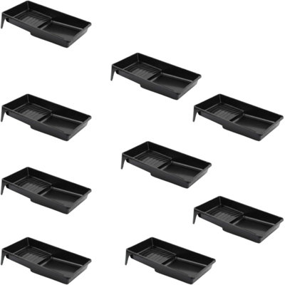 Superpetstoreuk247 Black Inch Professional Plastic Roller Tray Decorators Painting Paint Tray Pack Of 9 Size 4 B&Q