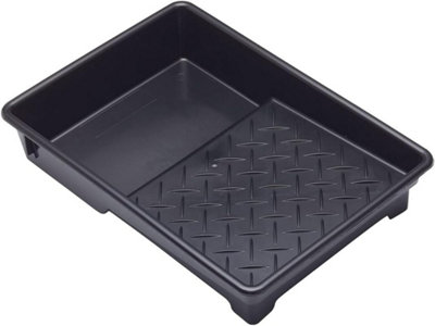 B&Q -  10 Inch Recycled Plastic Paint Roller Tray With Deep Reservoir & Ribbed Base Pack Of 1