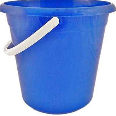 Superpetstoreuk247 10 Litre Polypropylene Plastic Bucket Heavy Duty Lightweight Utility Bucket With Handle For Home Cleaning And Gardening Blue from B&Q