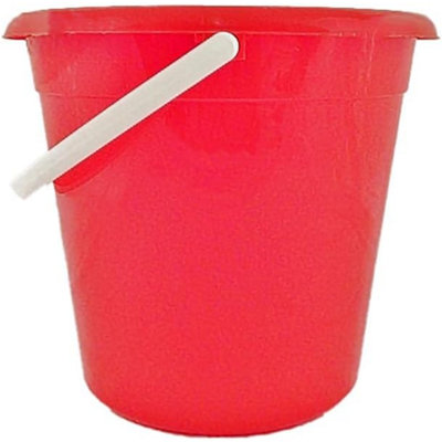 Superpetstoreuk247 10 Litre Polypropylene Plastic Bucket Heavy Duty Lightweight Utility Bucket With Handle For Home Cleaning And Gardening Red from B&Q