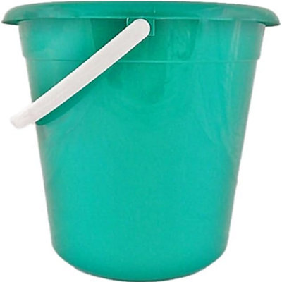 Superpetstoreuk247 10 Litre Polypropylene Plastic Bucket Heavy Duty Lightweight Utility Bucket With Handle For Home Cleaning And Gardening Green from B&Q