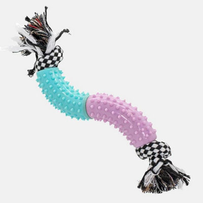 Superpetstoreuk247 Pastel Fetch And Chew Bar Rope Dog Toy For Tug Fetch And Teething Durable Safe Colourful Toy For Puppy Play And Training from B&Q