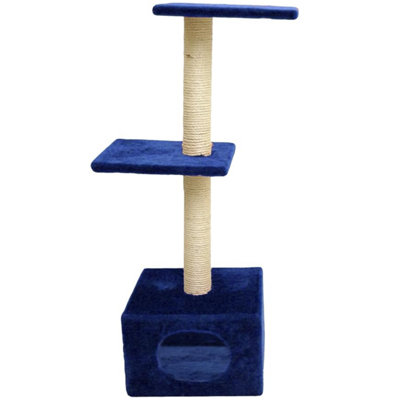 Superpetstoreuk247 3 Tier Hideout Cat Scratcher Multi Level Cat Tree With Sisal Posts Cozy Cubes And Perches For Indoor Cats And Large Breeds from B&Q