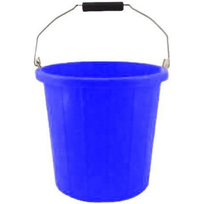 Superpetstoreuk247 2 Gallon 10 Litre Builders Bucket Rugged Plastic Pail With Grip Handle Calibrated For Industrial And Home Use Blue from B&Q