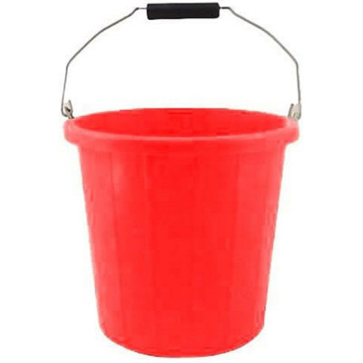 Superpetstoreuk247 2 Gallon 10 Litre Builders Bucket Rugged Plastic Pail With Grip Handle Calibrated For Industrial And Home Use Red from B&Q