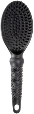 B&Q -  Sotnos Single-Sided Bristle Pet Brush Black Soft Grooming Brush For Dogs & Cats Large