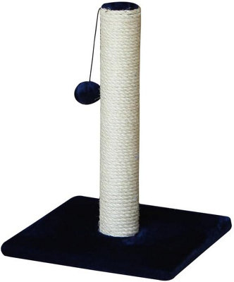 Superpetstoreuk247 Cat Scratcher Post 47Cm Durable Sisal Claw Tower With Soft Carpet Base Stable Scratch Pole For Kittens Black from B&Q