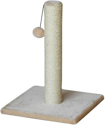 Superpetstoreuk247 Cat Scratcher Post 47Cm Durable Sisal Claw Tower With Soft Carpet Base Stable Scratch Pole For Kittens Grey from B&Q