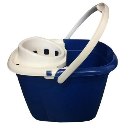 Superpetstoreuk247 12L Blue Durable Mop Bucket With Removable Squeegee Sturdy Polypropylene With Anti Slip Handle And Pour Spout For Home Use from B&Q
