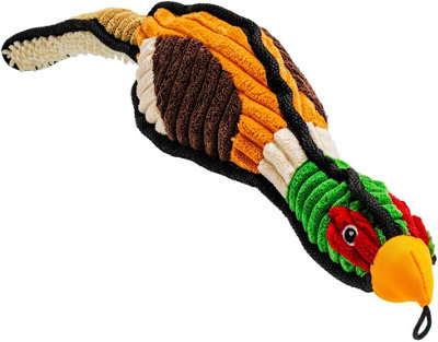Superpetstoreuk247 Pheasant Dog Toy 50Cm Plush Squeaky Bird With Cord & Fluffy Texture Recycled Stuffing Soft & Durable Multi-Colored Design from B&Q