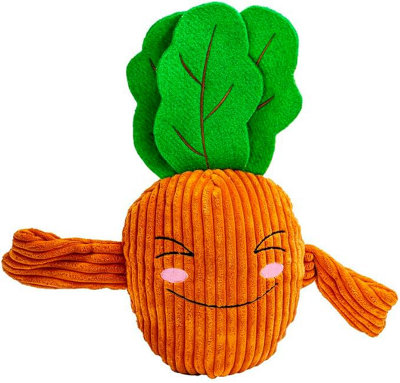 Superpetstoreuk247 Large Veggie Plush Dog Toy Soft Squeaky Cord & Fluffy Pet Toy from B&Q