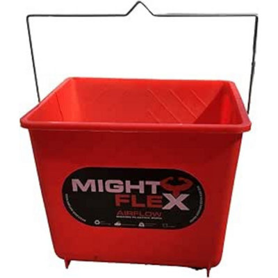 Superpetstoreuk247 5L Mightyflex Calf Feeding Bucket Heavy Duty Plastic Farm Tub Reusable Compact Easy Carry For Livestock Feed Mix Garden Red from B&Q