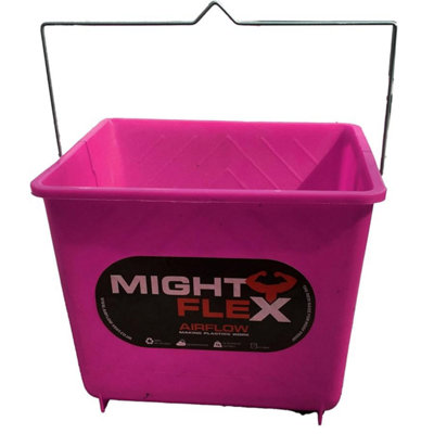 Superpetstoreuk247 5L Mightyflex Calf Feeding Bucket Heavy Duty Plastic Farm Tub Reusable Compact Easy Carry For Livestock Feed Mix Garden Pink from B&Q