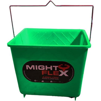 Superpetstoreuk247 5L Mightyflex Calf Feeding Bucket Heavy Duty Plastic Farm Tub Reusable Compact Easy Carry For Livestock Feed Mix Garden Green from B&Q