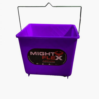 Superpetstoreuk247 5L Mightyflex Calf Feeding Bucket Heavy Duty Plastic Farm Tub Reusable Compact Easy Carry For Livestock Feed Mix Garden Purple from B&Q