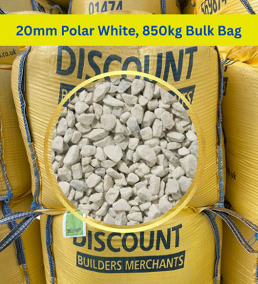 20mm Polar White850Kg Bulk Bag Free Delivery from B&Q