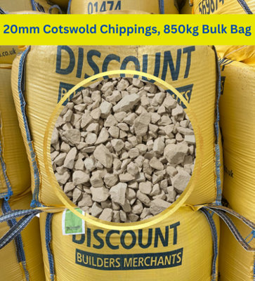 20mm Cotswold Chippings 850Kg Bulk Bag Free Delivery from B&Q