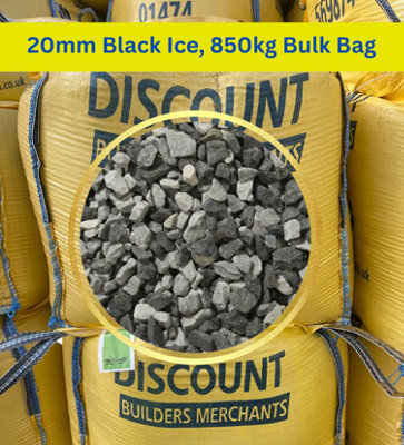 20mm Black Ice 850Kg Bulk Bag Free Delivery from B&Q