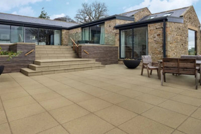  - 60 Textured Concrete Slabs 450X450mm Buff Pack 12.15M²Discount Builders Merchants